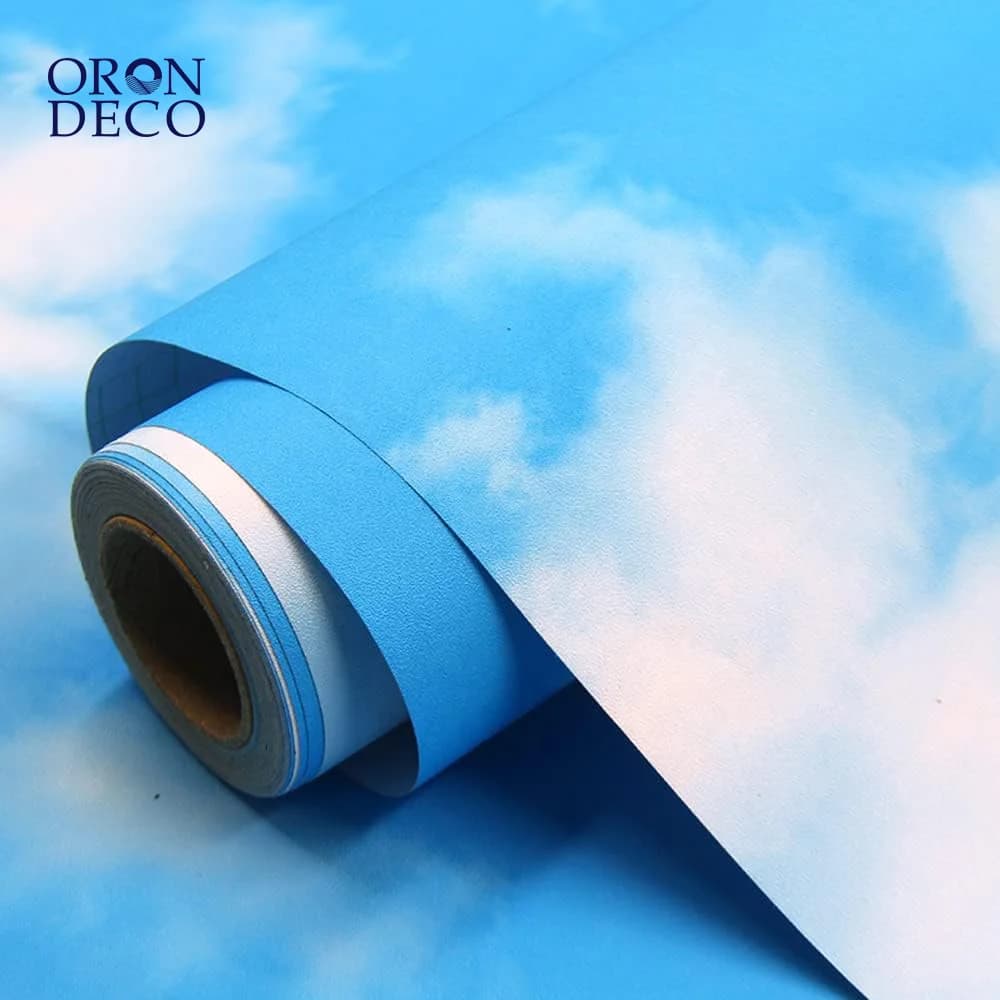 COWINLIFE DECO Verified Supplier 3D Textured Modern Waterproof Windows Blue Sky Peel Stick Self Adhesive Wallpaper Home Decoration