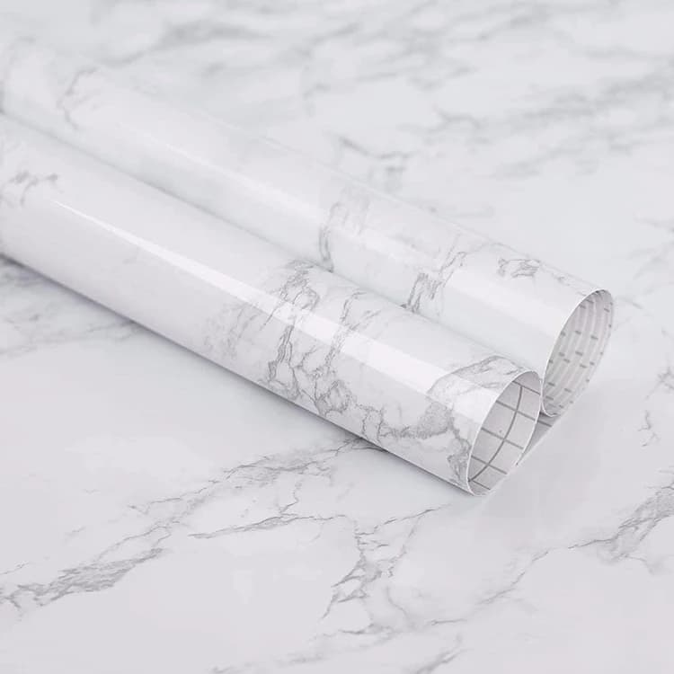 3D Glossy Black Modern Waterproof Marble Self Adhesive Wallpaper PVC Removable for Kitchen Cabinet detail 8