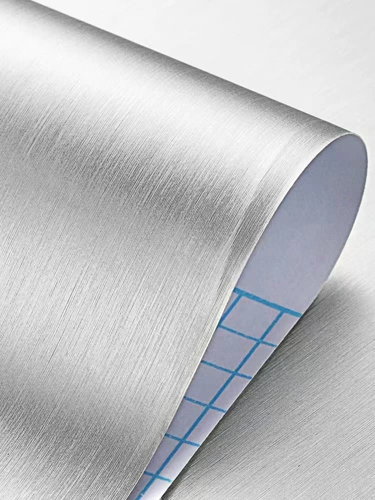 Hot Selling Modern Metallic PVC Wallpaper Peel and Stick Gold Brushed Self Adhesive Waterproof Removable for Kitchen Decor detail 7