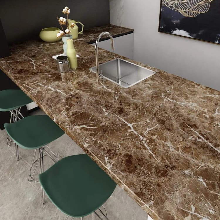COWINLIFE DECO Modern High Quality Brown Marble Sticker Peel Stick Vinyl PVC Self Adhesive Removable 3D Waterproof Wall Panels detail 4