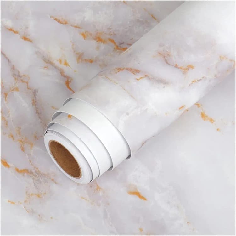COWINLIFE Marble Sticker Self-adhesive Wallpaper for Bathroom Tile Sticky on Kitchen Diy Waterproof Home Decor Pvc 3d Wallpaper Rolls detail 1