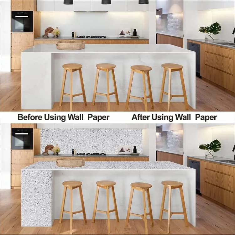 COWINLIFE DECO Modern Waterproof Silver Kitchen PVC Self Adhesive Heat Resistant Wall Sticker with Peel & Stick detail 5