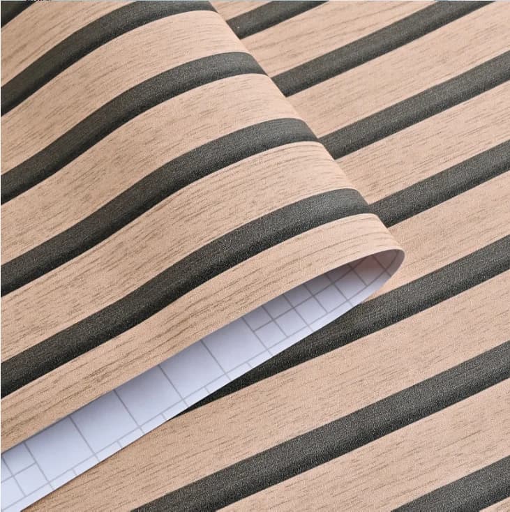 COWINLIFE DECO Modern Textured Self-Adhesive PVC Wall Panel 3D Wallpaper Grille Background Waterproof Wood Wall Sticker Bedroom detail 2