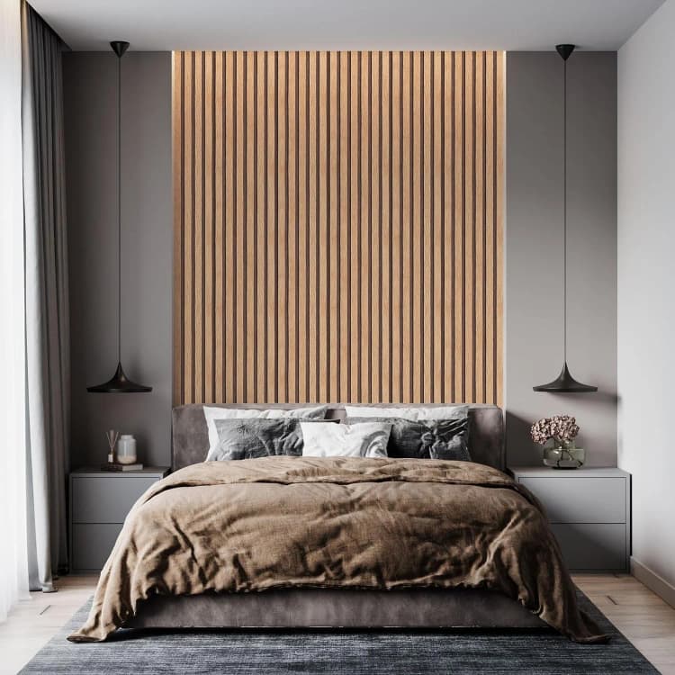 COWINLIFE DECO Modern Textured Self-Adhesive PVC Wall Panel 3D Wallpaper Grille Background Waterproof Wood Wall Sticker Bedroom detail 6