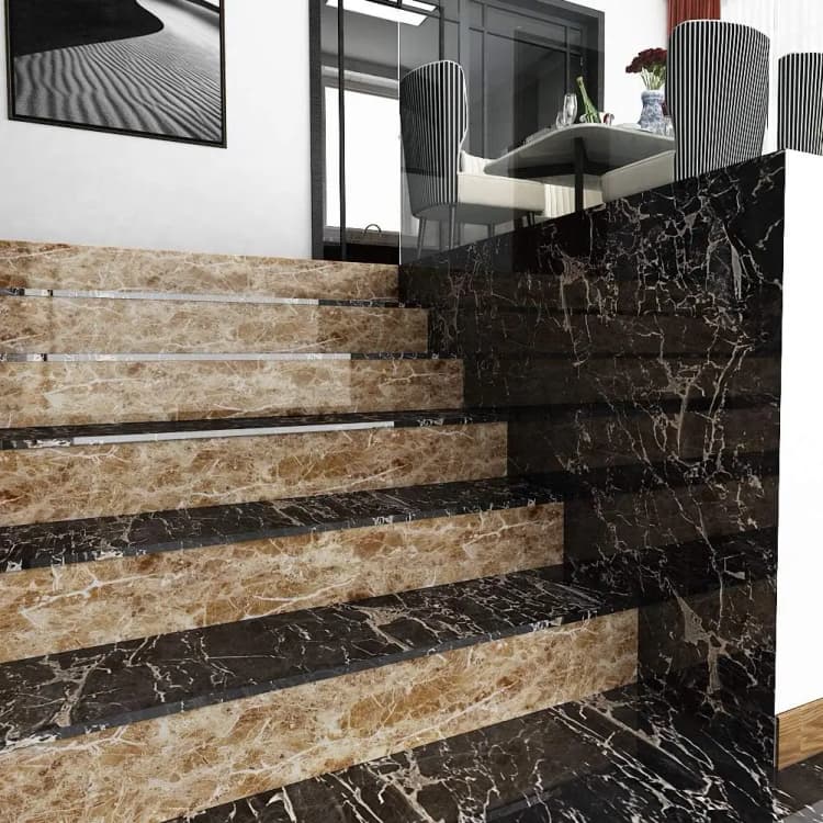 COWINLIFE DECO Marble Self Adhesive Waterproof Bathroom Wall Sticker 3D Wallpaper Roll for Dining Table and Home Decor detail 5