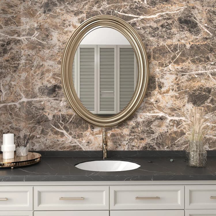 COWINLIFE DECO Marble Self Adhesive Waterproof Bathroom Wall Sticker 3D Wallpaper Roll for Dining Table and Home Decor detail 6