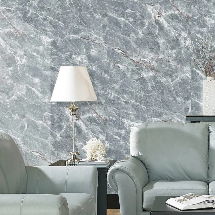 COWINLIFE High Glossy 3D Marble Waterproof Kitchen Wall Paper Peel and Stick Self Adhesive Modern Rolls for Wall Decor detail 5