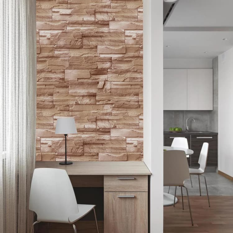 COWINLIFE DECO Modern Waterproof Brick 3D PVC Vinyl Self Adhesive Wallpaper Peel Stick for Bedroom Customizable Colors Easy detail 4