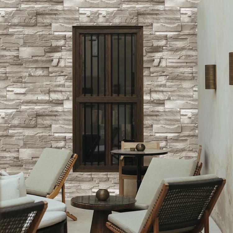 COWINLIFE DECO Modern Waterproof Brick 3D PVC Vinyl Self Adhesive Wallpaper Peel Stick for Bedroom Customizable Colors Easy detail 5