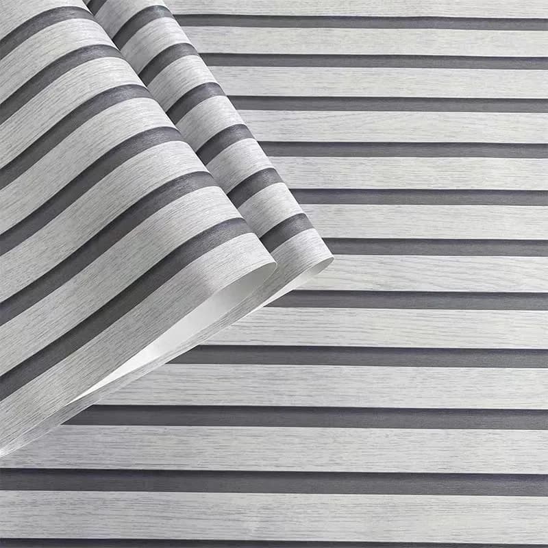 COWINLIFE Waterproof Removable Self Adhesive PVC Vinyl Wood Texture Slat Wallpaper Peel and Stick for Bedroom Wall Decor