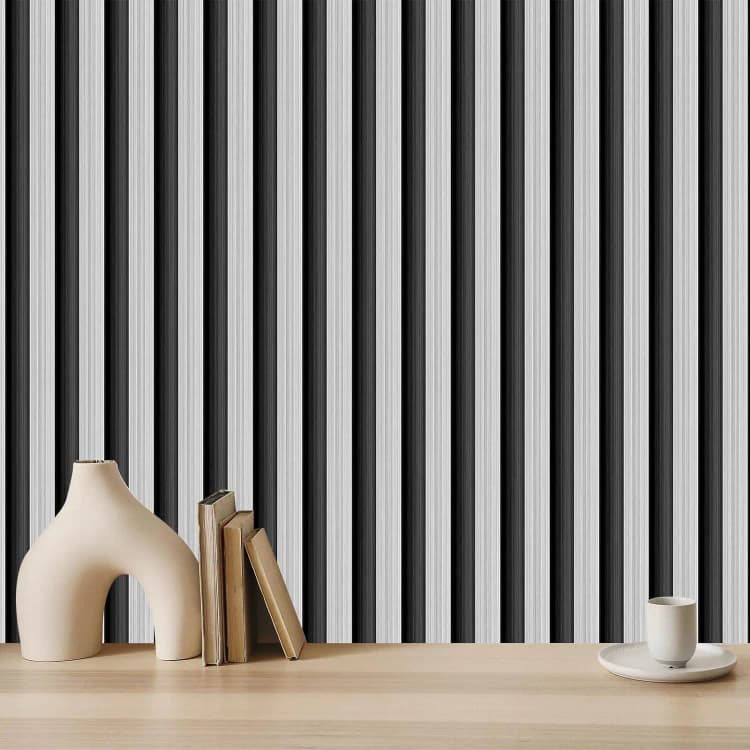 COWINLIFE Waterproof Removable Self Adhesive PVC Vinyl Wood Texture Slat Wallpaper Peel and Stick for Bedroom Wall Decor detail 4