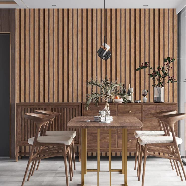 COWINLIFE Waterproof Removable Self Adhesive PVC Vinyl Wood Texture Slat Wallpaper Peel and Stick for Bedroom Wall Decor detail 5