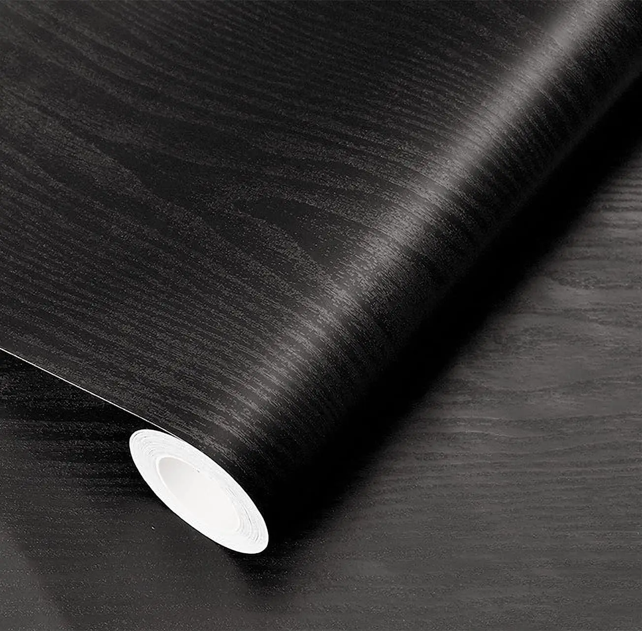 COWINLIFE DECO Thick Black PVC Waterproof Fireproof Peel & Stick Self-Adhesive Wallpaper Wall Sticker Furniture Easy Clean