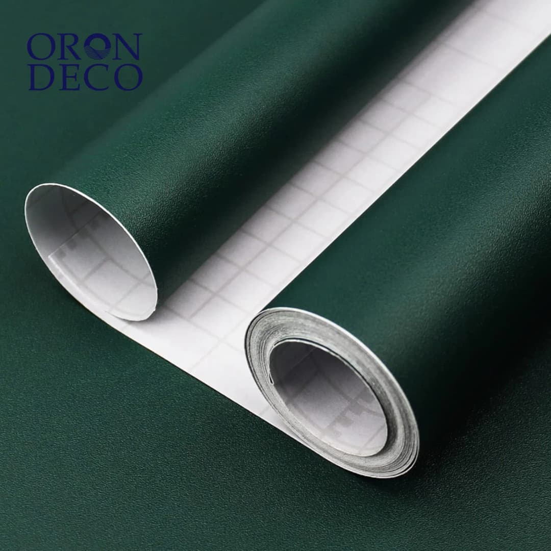 COWINLIFE DECO China Factory's Green Solid Color Self-Adhesive Waterproof Peel & Stick Wallpapers Removable Kitchen Home Decoration