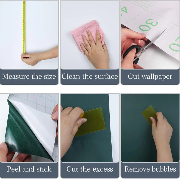 COWINLIFE DECO China Factory's Green Solid Color Self-Adhesive Waterproof Peel & Stick Wallpapers Removable Kitchen Home Decoration detail 6
