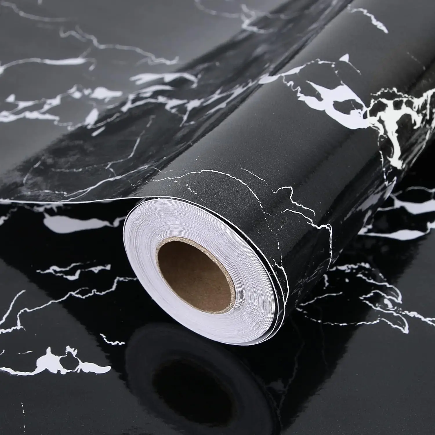 COWINLIFE DECO Modern Waterproof Glossy Self Adhesive 3D Geometric Pattern Wallpaper Rolls Peel Stick Vinyl Sticker Bedroom Decor