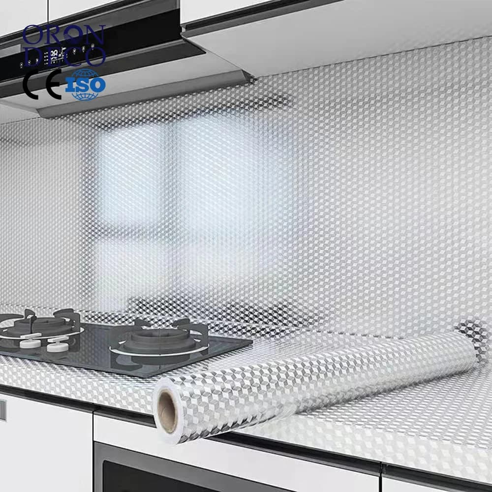COWINLIFE DECO Modern Geometric High Quality Waterproof PVC Self-Adhesive Furniture Foil Wallpaper Kitchen Wall Sticker Wrap Peel