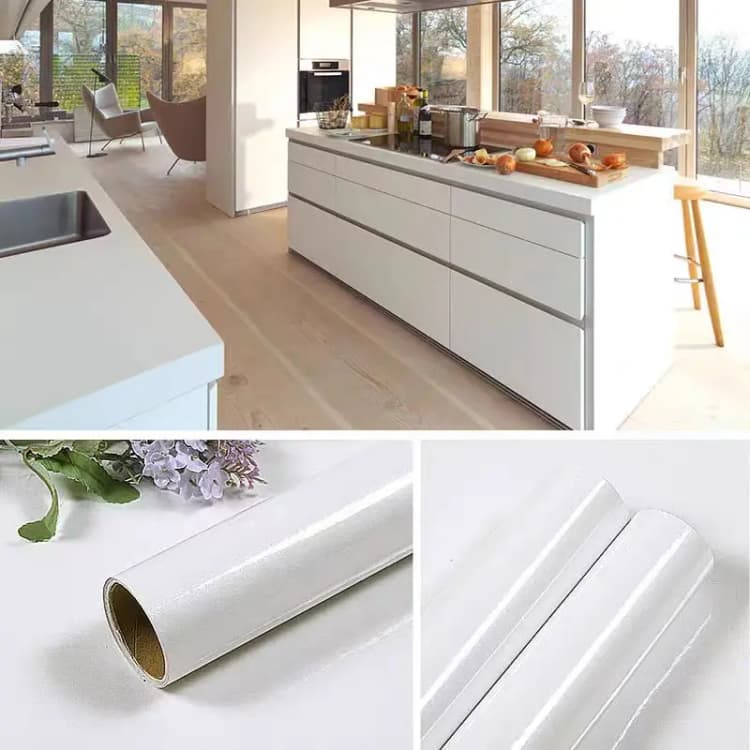 COWINLIFE DECO Modern Self-adhesive Waterproof Vinyl PVC Peel Stick Stripes & Plaid Kitchen Wall Sticker for Cabinet and Furniture detail 2
