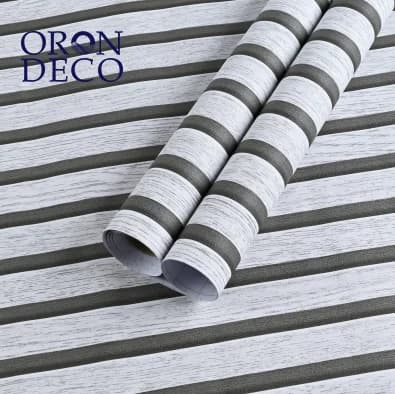 COWINLIFE DECO Self-Adhesive PVC Vinyl Wall Stickers 3D Wood Texture Wallpaper Waterproof Peel Stick Walls Panels for Kids Bathroom