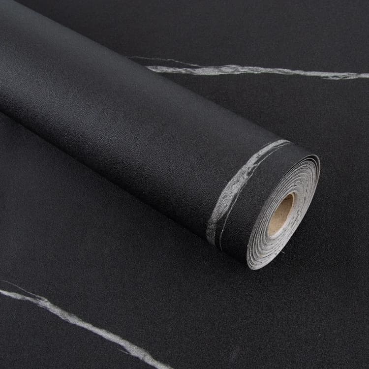 COWINLIFE DECO Black Silver Marble Waterproof Peel Stick Wallpaper Vinyl Self Adhesive Modern Sticker Home Furniture Decorative Films detail 1