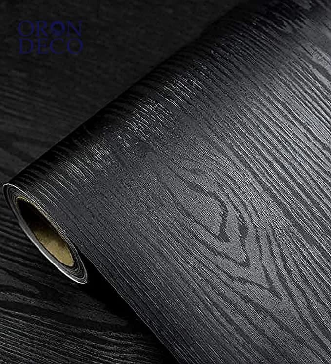 COWINLIFE Black PVC Self Adhesive 3D Wall Wallpaper Stripes & Plaid Pattern Waterproof for Home Bedroom Kitchen Decoration