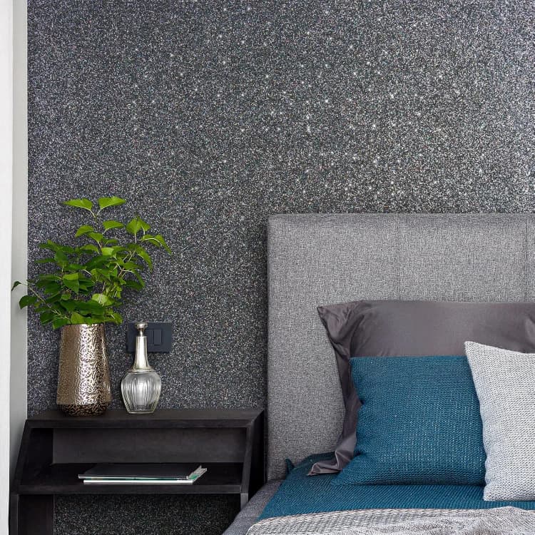 COWINLIFE Light Luxury Modern Living Room Self-adhesive Shiny Gray PVC Waterproof Removable Wallpaper Roll Home Decor detail 5