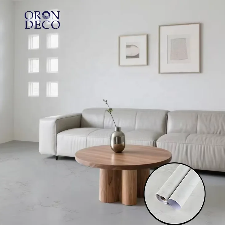 COWINLIFE DECO High Quality Thick Self-Adhesive Marble Floor Tiles Sticker Wallpaper PVC Vinyl Anti-Slip Waterproof Removable