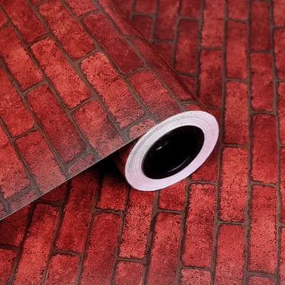 COWINLIFE DECO Modern High Quality Green Brick Textured Self Adhesive Waterproof PVC Vinyl Peel Stick Wall Sticker Wallpaper Rolls detail 7