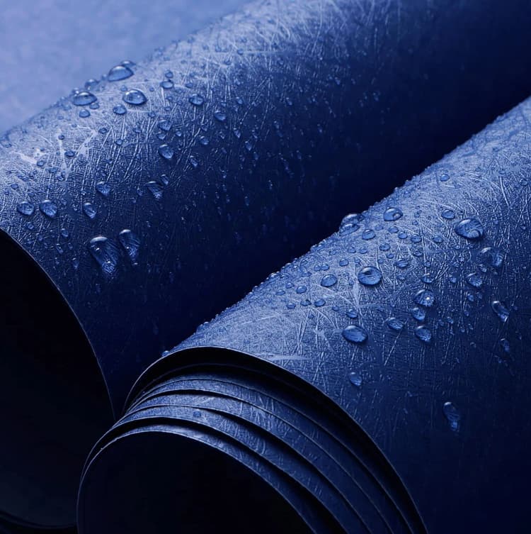 COWINLIFE Waterproof PVC Blue Silk Embossed 3d Wallpaper Rolls Vinyl Bedroom Interior Peel and Stick Wall Stickers for Home Decor detail 2