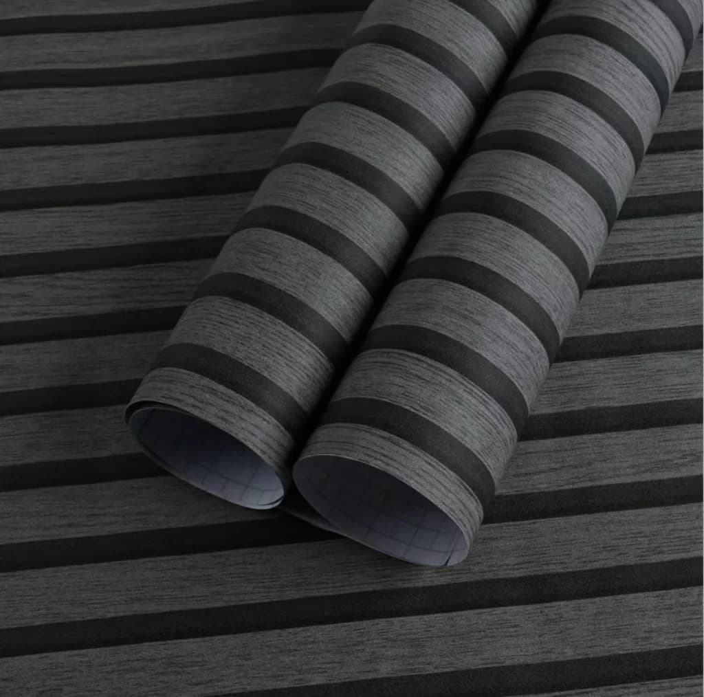 COWINLIFE DECO Modern Custom Gray Waterproof 3D Wood Texture Self Adhesive Vinyl Wallpaper Peel & Stick Mold-Proof Bedroom Wall Panel