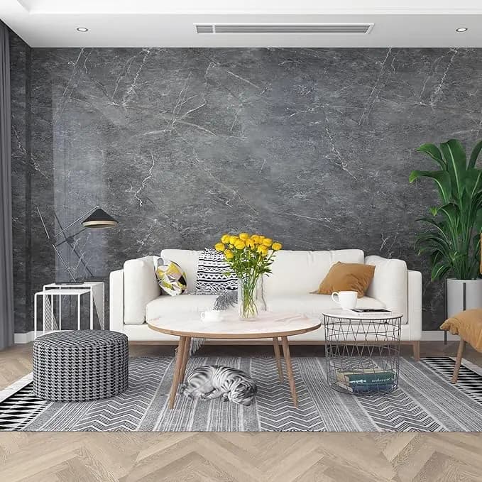 COWINLIFE DECO Self-Adhesive Waterproof Removable 3D Marble Sticker Wallpaper Modern High Glossy PVC for Interior Wall Decoration detail 6