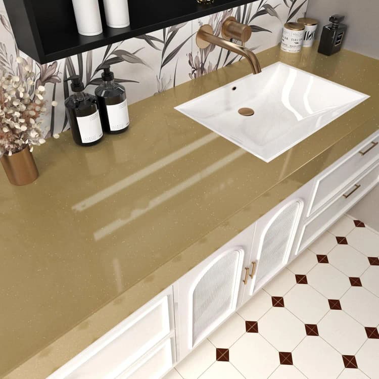 COWINLIFE DECO Glitter Champagne Kitchen Wrap Wall Peel Stick Wallpaper Modern PVC Vinyl Glossy Waterproof Removable Bathroom Bedroom detail 4