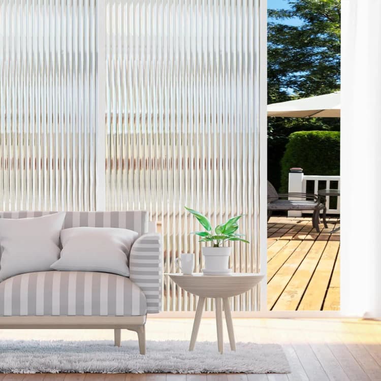 COWINLIFE DECO Frosted PET/PVC Glass Film Window Privacy Film 3D Decorative UV Blocking Self Adhesive Stickers for Bathroom detail 6