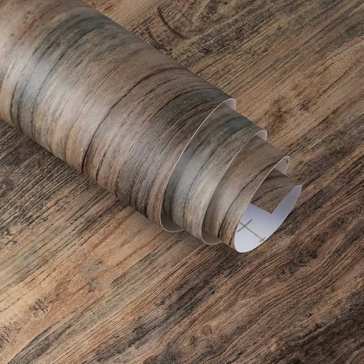 COWINLIFE 3D Wood Grain Wall Sticker PVC Self Adhesive Wallpaper Roll Luxury Peel & Stick Decorative Wall Covering for Kitchen Room detail 7