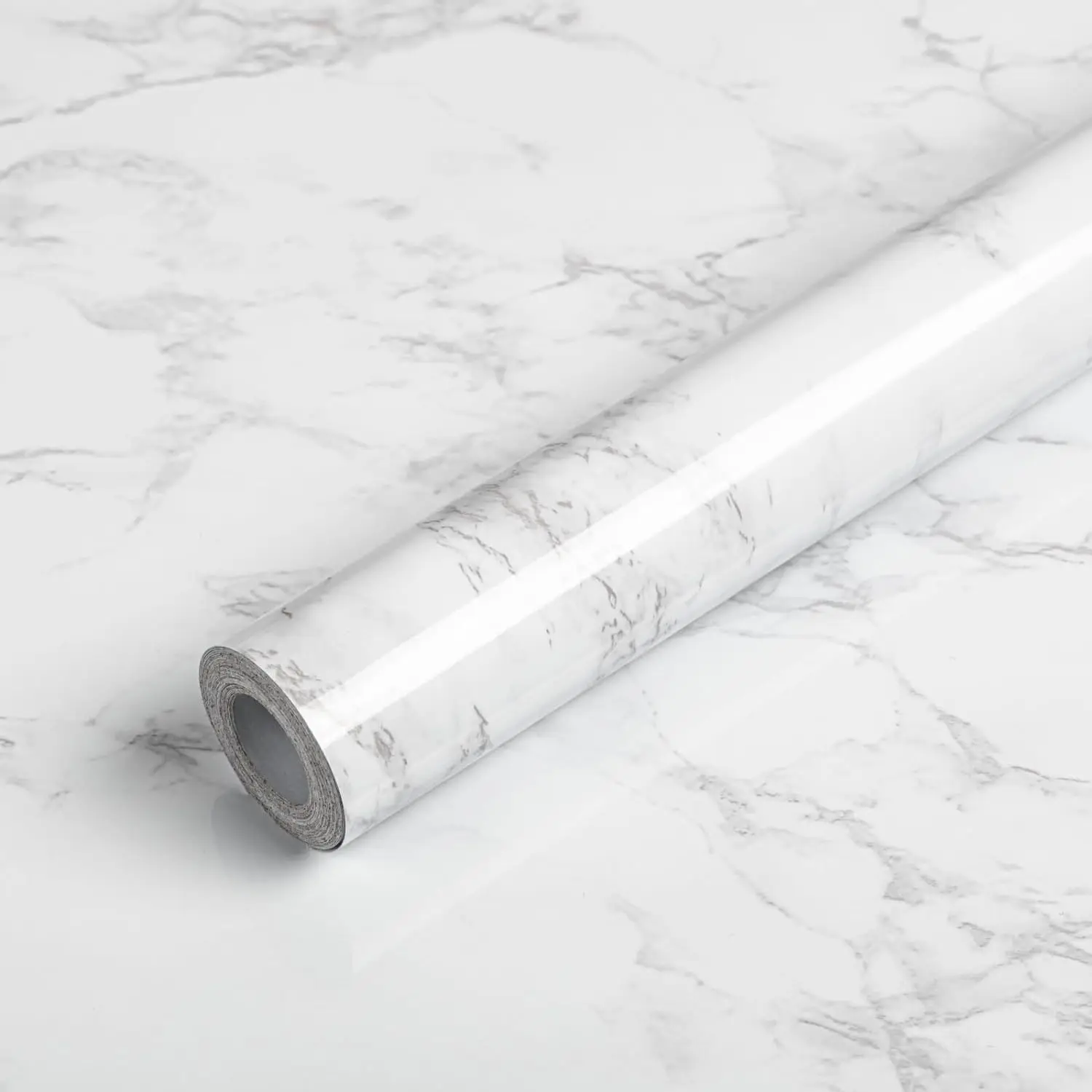 COWINLIFE DECO White Wallpapers 3d Wall Vinyl Waterproof Self-Adhesive Wall Paper Marble Stickers for Kitchen Countertops