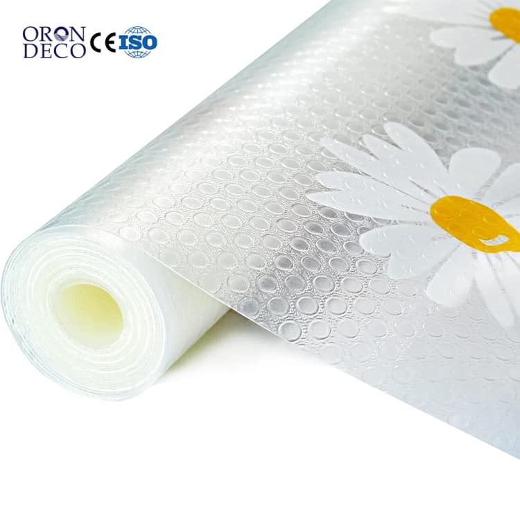 COWINLIFE ODM Factory Fridge Drawer Shelf Liner Daisy Flower Pattern Waterproof Non-Slip Easy Clean EVA Mat for Cabinet Countertop detail 1