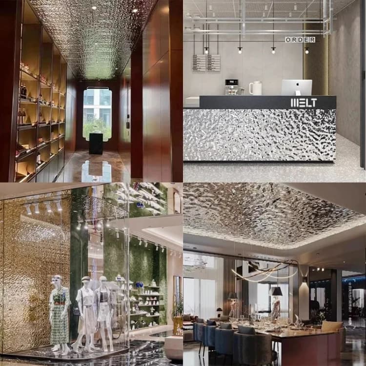 COWINLIFE Self Adhesive Gold Silver Aluminum Foil Sticker 3D Furniture Decorative Film Oil Proof Kitchen Wrap Wall Cabinet Wallpaper detail 3
