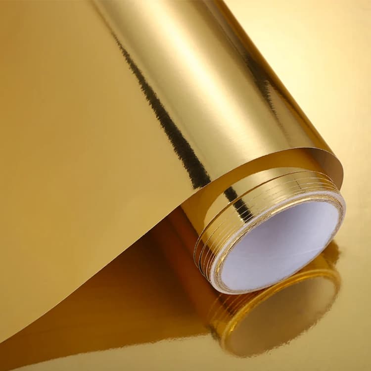 COWINLIFE Self Adhesive Gold Silver Aluminum Foil Sticker 3D Furniture Decorative Film Oil Proof Kitchen Wrap Wall Cabinet Wallpaper detail 8