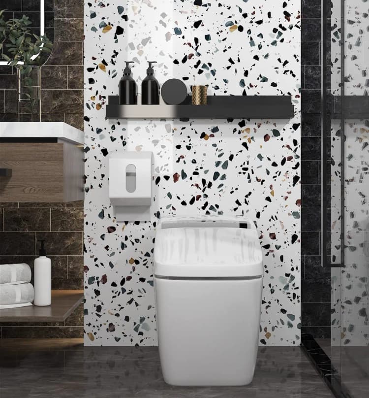 COWINLIFE Marble Sticker PVC Peel and Stick Marble Wallpaper 3d Waterproof Vinyl Wrap Wall Stickers for House Decoration Interior detail 6