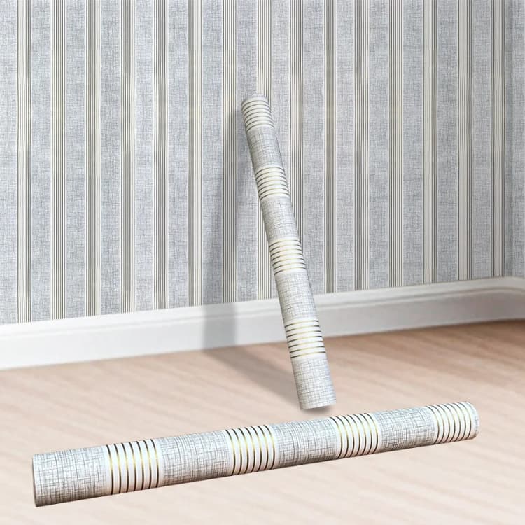 COWINLIFE Modern Household Pvc Wall Stickers Peel Stick Striped Self-Adhesive Non-Woven Fabric Wallpaper Rolls Room Decoration Items detail 3