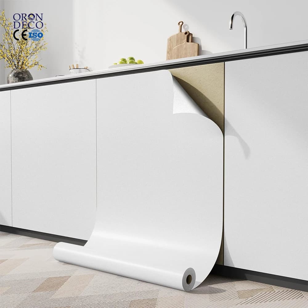 Low MOQ White Marble Sticker Peel and Stick Wallpaper House Decoration Interior Wrap PVC Wall Stickers for Home Kitchen Decor