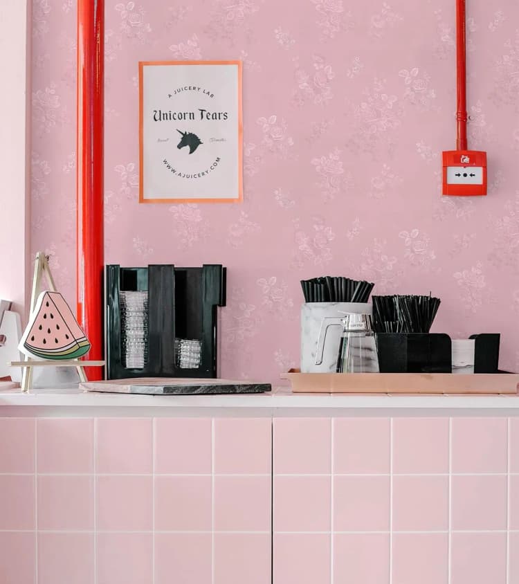 COWINLIFE DECO Pink Embossed Floral Peel and Stick Self Adhesive Wallpaper for Bedroom Kids Room Decor Textured Flower Contact Paper detail 6