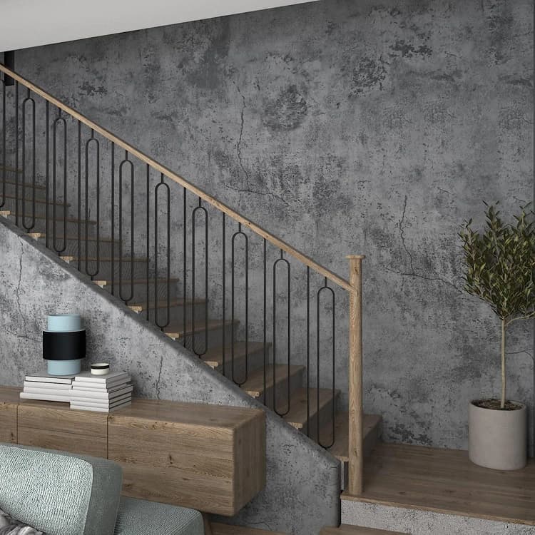 24"x196.8" Blue Luxury 3D Concrete Self Adhesive Wallpaper PVC Wall Stickers Living Room Furniture Vinyl Cement Wallpaper Roll detail 3