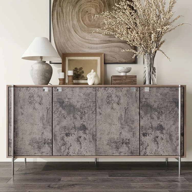 COWINLIFE Self-adhesive Concrete Textured Wall Stickers Peel and Stick Vinyl House Decoration Interior Cement Wallpaper for Bedroom detail 4