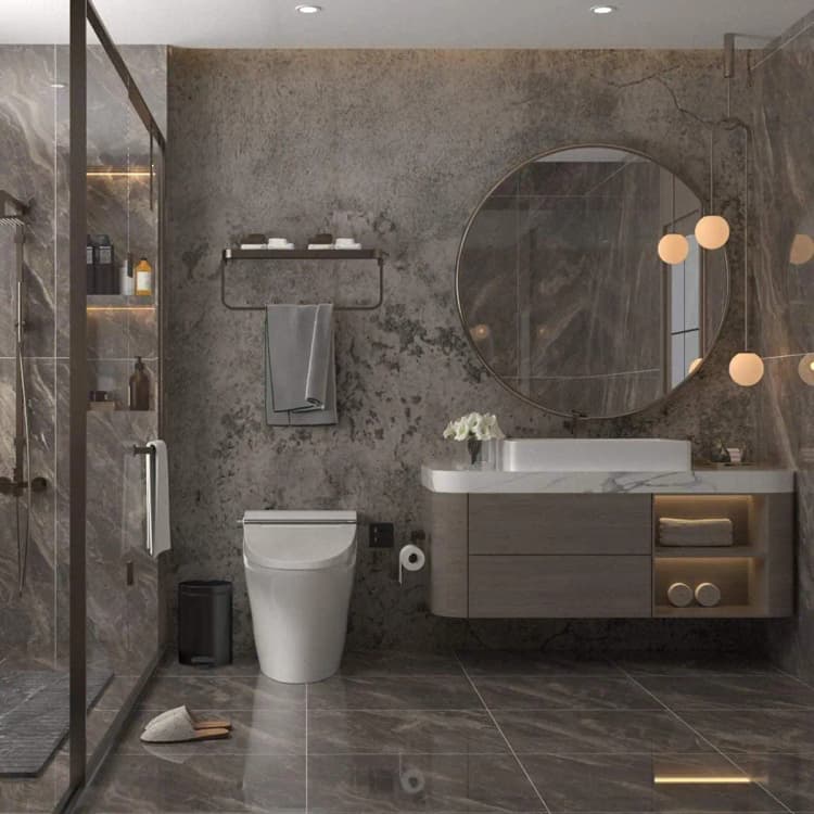 COWINLIFE DECO Modern 3D Thick Cement Wallpaper Hot Selling Peel Stick Vinyl Removable Adhesive Wall Sticker Concrete Contact Paper detail 4