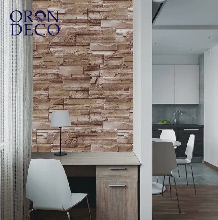 COWINLIFE DECO Waterproof 3D PVC Wall Panel Brick Pattern Peel and Stick Decor Wallpaper for Bedroom Living Room Wall