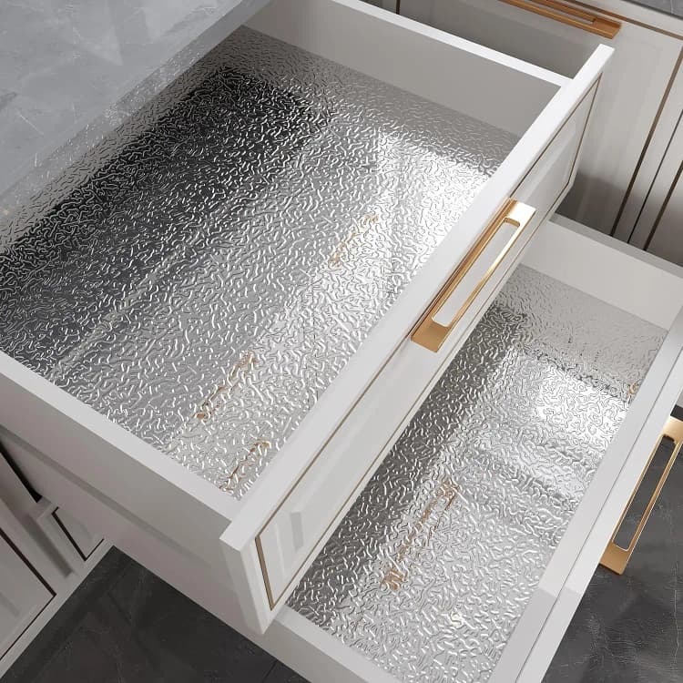 COWINLIFE DECO 3D Vinyl Peel & Stick Wallpapers Self-Adhesive Kitchen Aluminum Foil Stickers Oil & Water Proof Furniture Enhancement detail 5