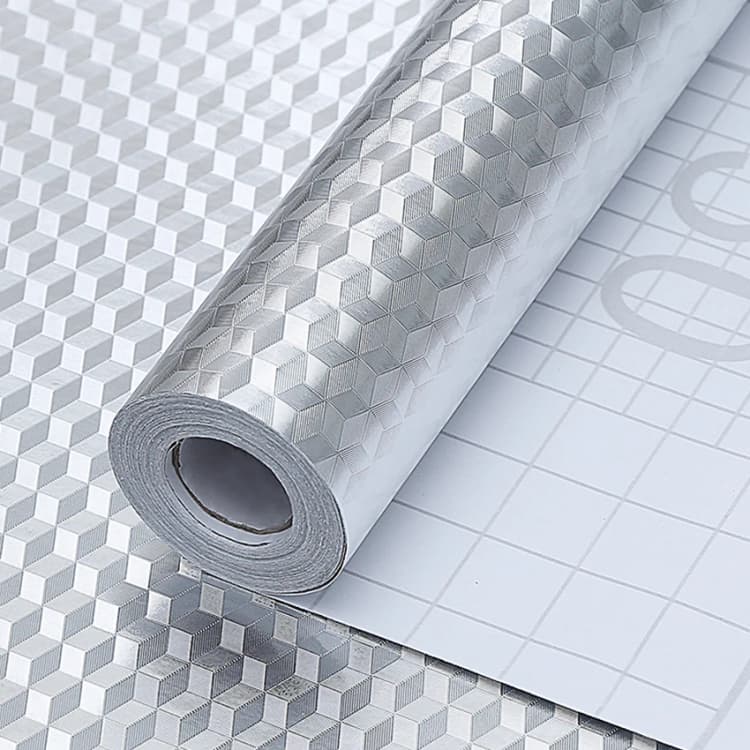 COWINLIFE DECO 3D Vinyl Peel & Stick Wallpapers Self-Adhesive Kitchen Aluminum Foil Stickers Oil & Water Proof Furniture Enhancement detail 8