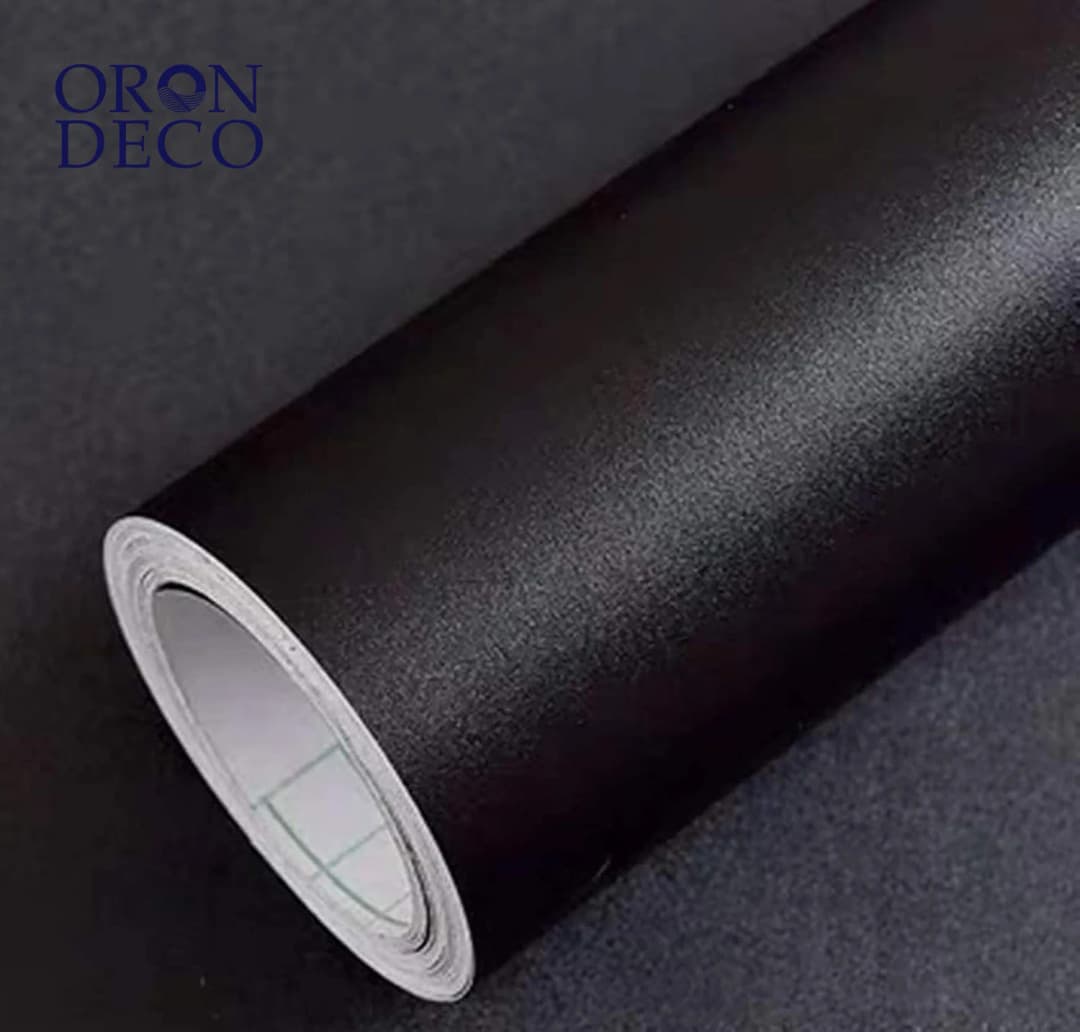 COWINLIFE DECO Modern Matte Solid Black Peel and Stick Wallpaper Self-Adhesive PVC Vinyl Wall Paper Waterproof Sticker for Wall