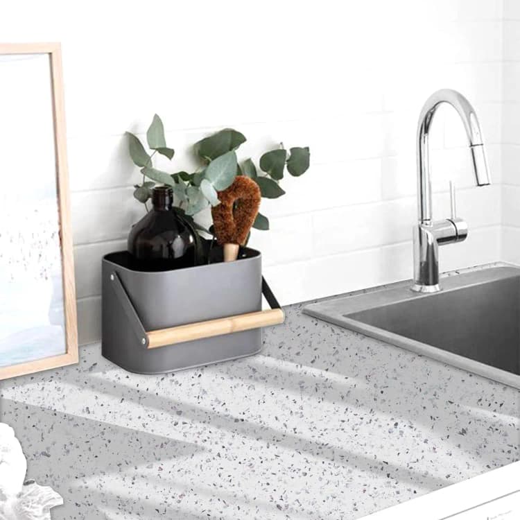COWINLIFE DECO Cheap Glossy Marble Sticker Peel and Stick Wallpaper Granite White Waterproof Self-Adhesive Wallpaper For Kitchen Wall detail 3